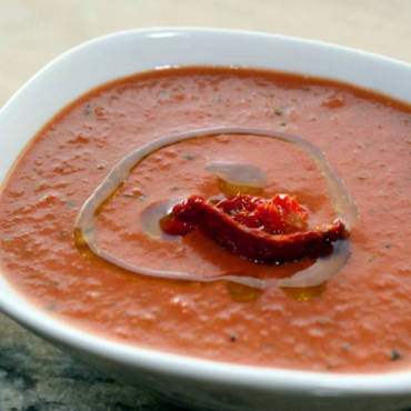 Cream of Roasted Pepper & Tomato Soup